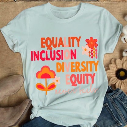 Equality Inclusion Diversity Equity Cotton Nurse T-shirt