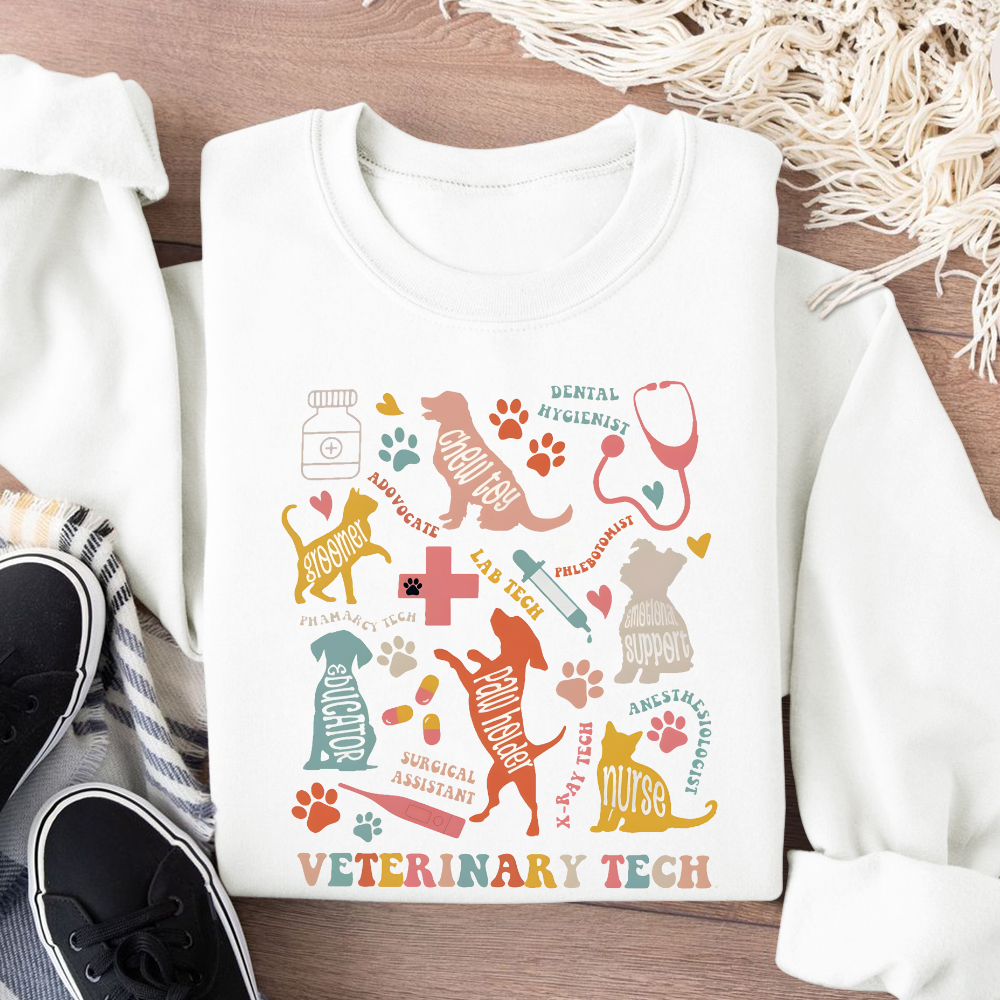 Eterinary Technician Cotton Pullover Sweatshirt