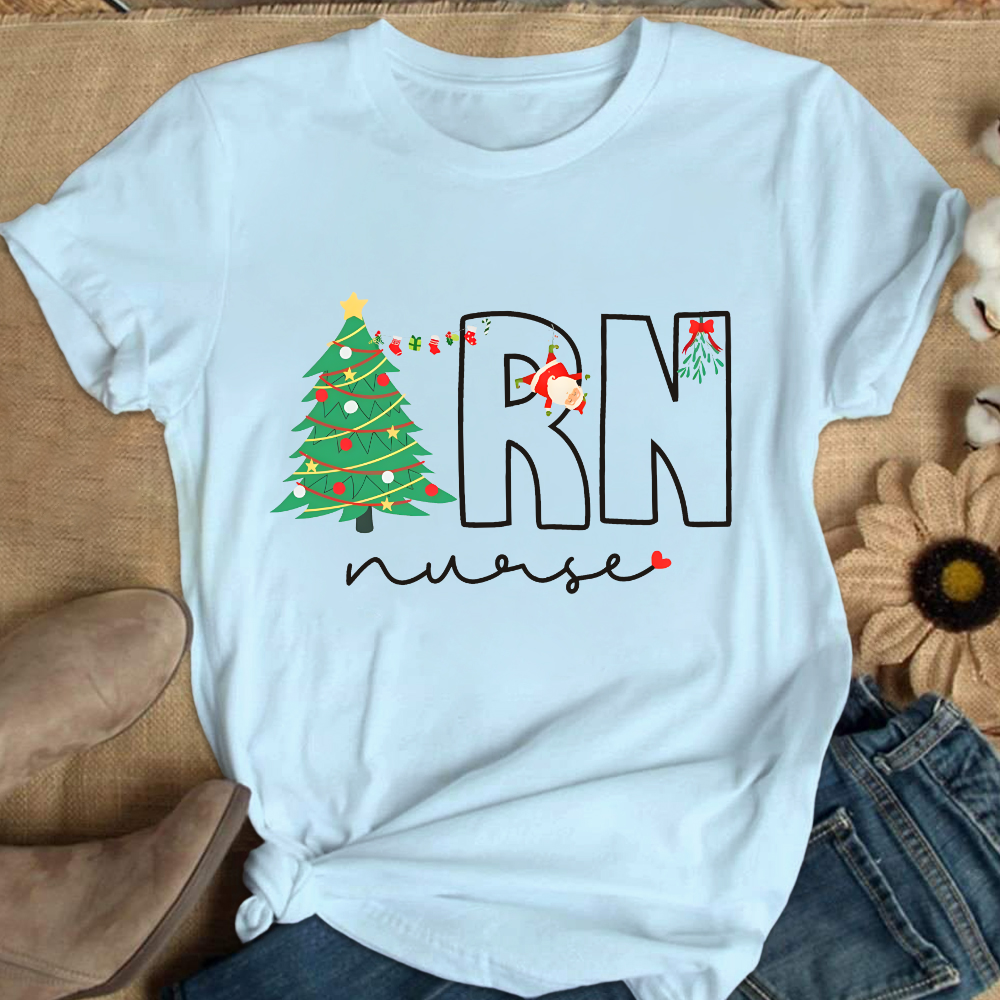 Christmas EN Nurse Cotton Nurse T-shirt