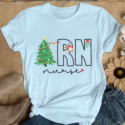 Christmas EN Nurse Cotton Nurse T-shirt