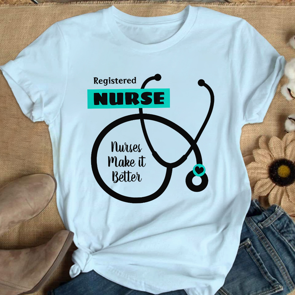 Cute RN Nursing Cotton Nurse T-shirt