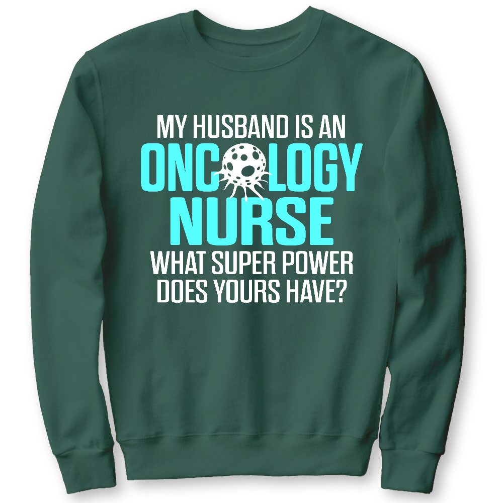 Oncology Nurse Husband Cotton Pullover Sweatshirt