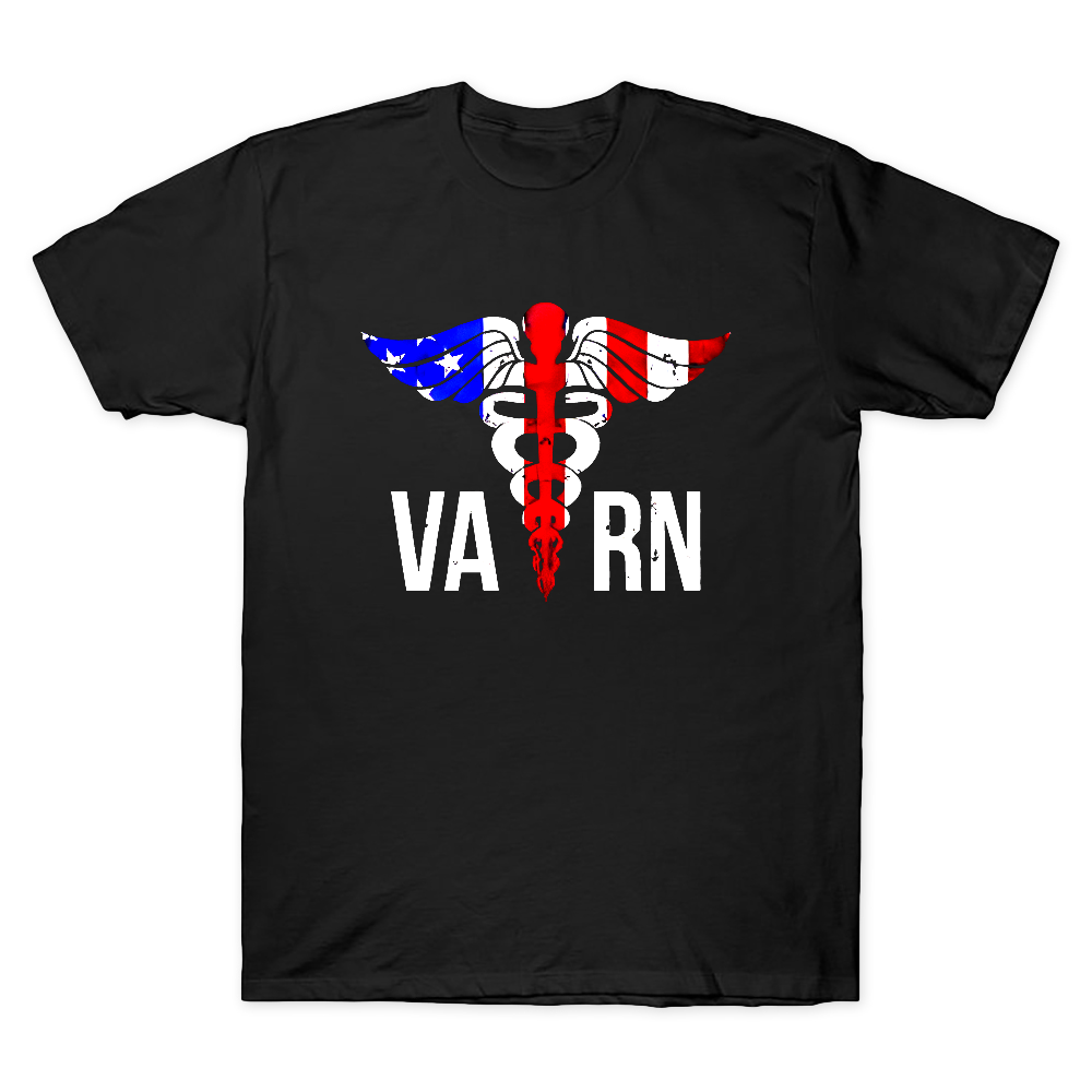 VA RN Nurse Symbol Flag Cotton Doctor T-shirt