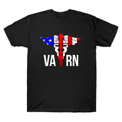 VA RN Nurse Symbol Flag Cotton Doctor T-shirt