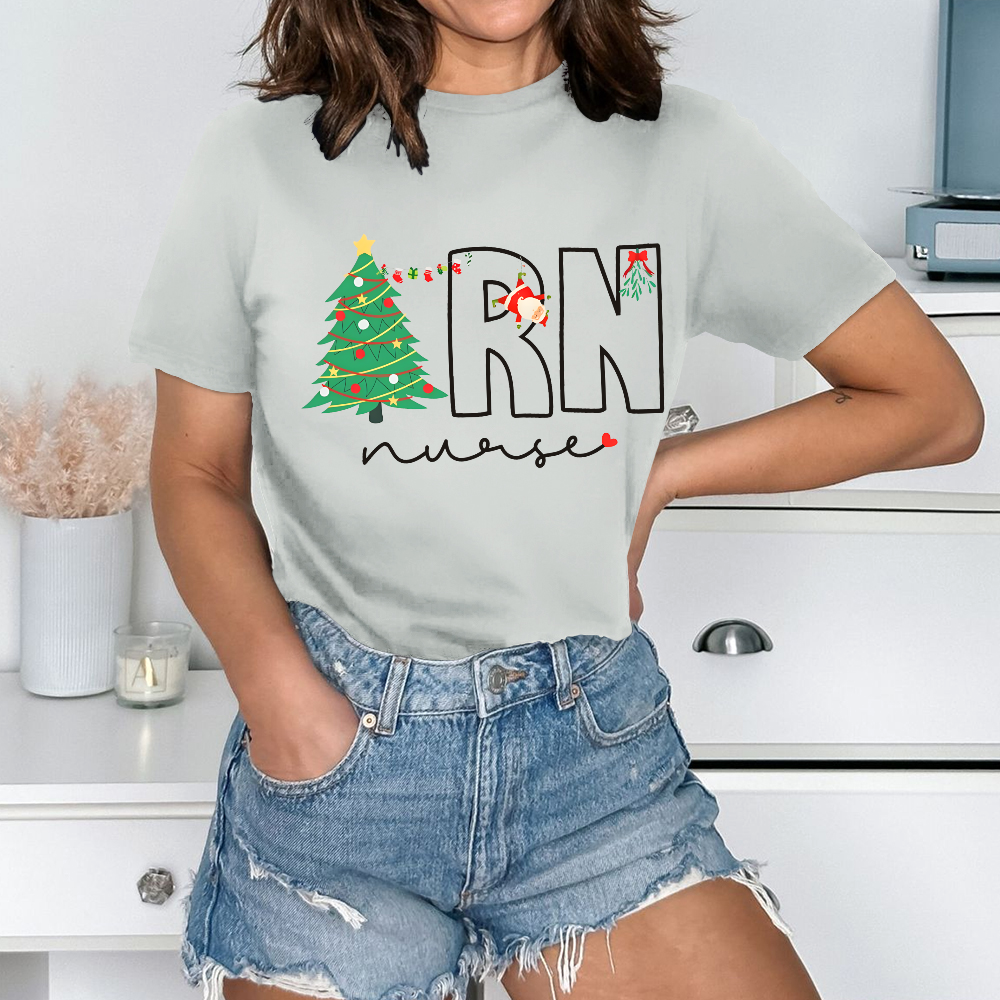 Christmas EN Nurse Cotton Nurse T-shirt