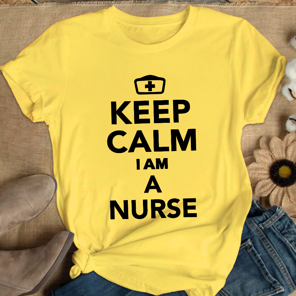 Keep Calm I‘m A Nurse Cotton Nurse T-shirt
