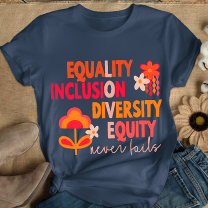 Equality Inclusion Diversity Equity Cotton Nurse T-shirt