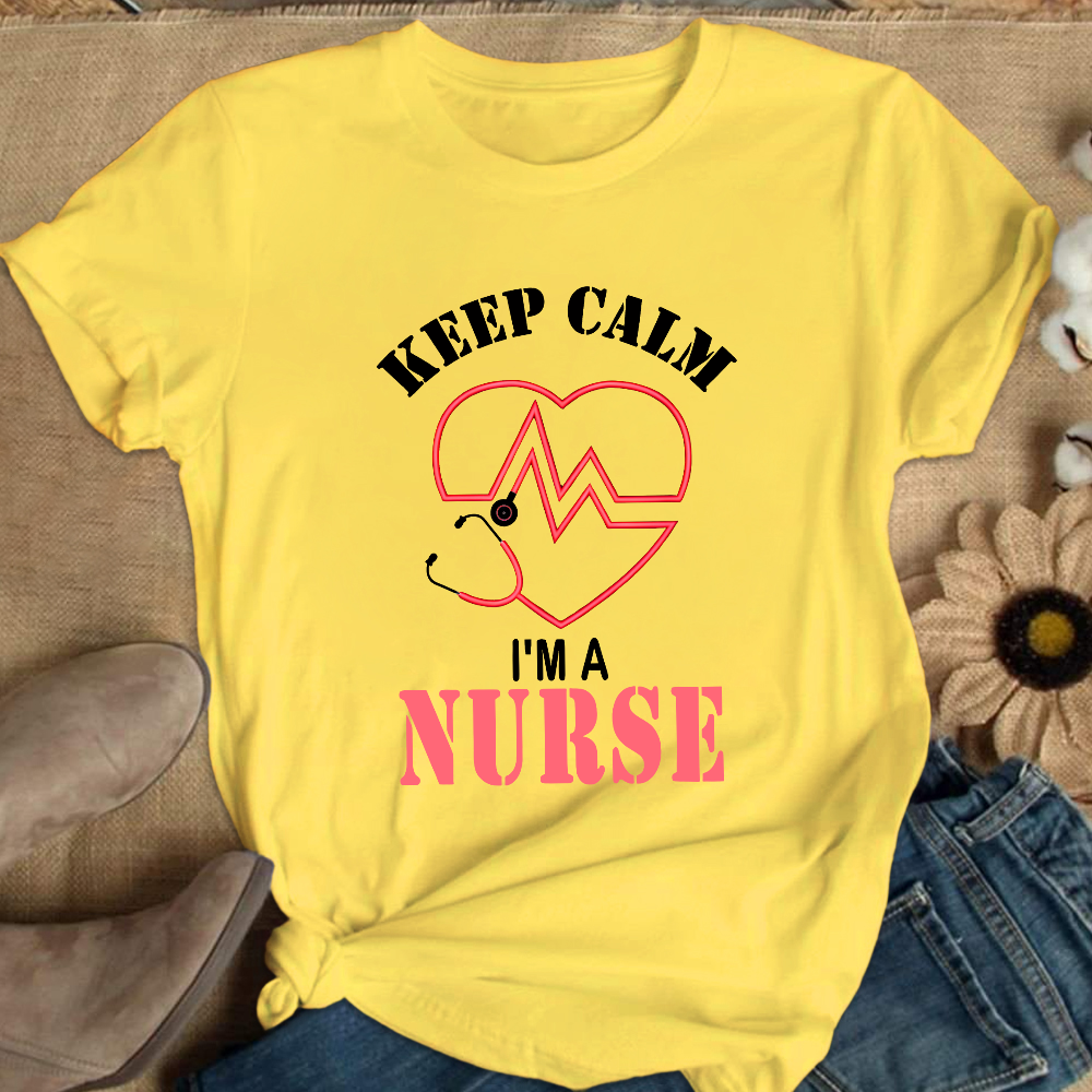 Keep Calm I‘m A Nurse Cotton Nurse T-shirt