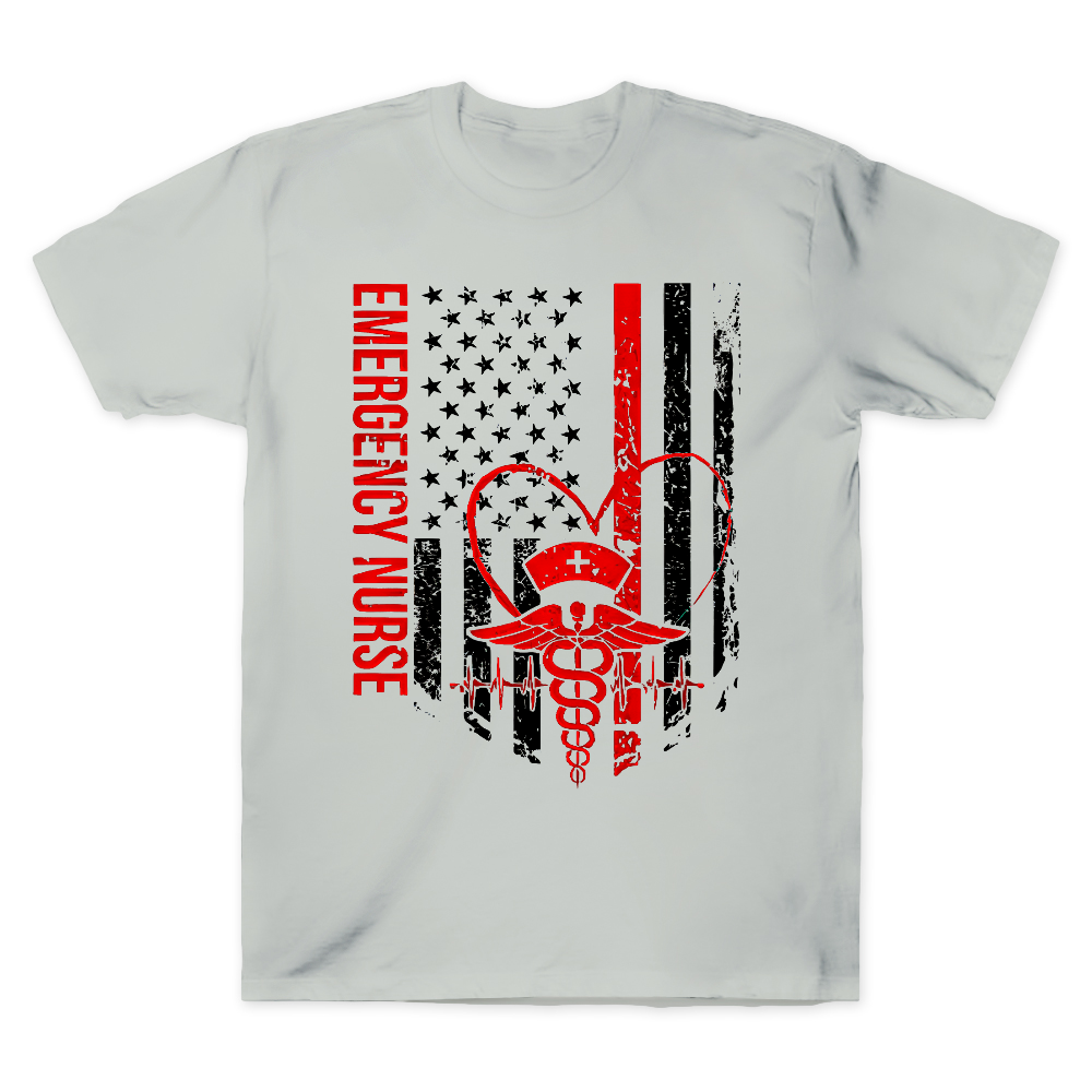RN Nurse Flag Cotton Doctor T-shirt