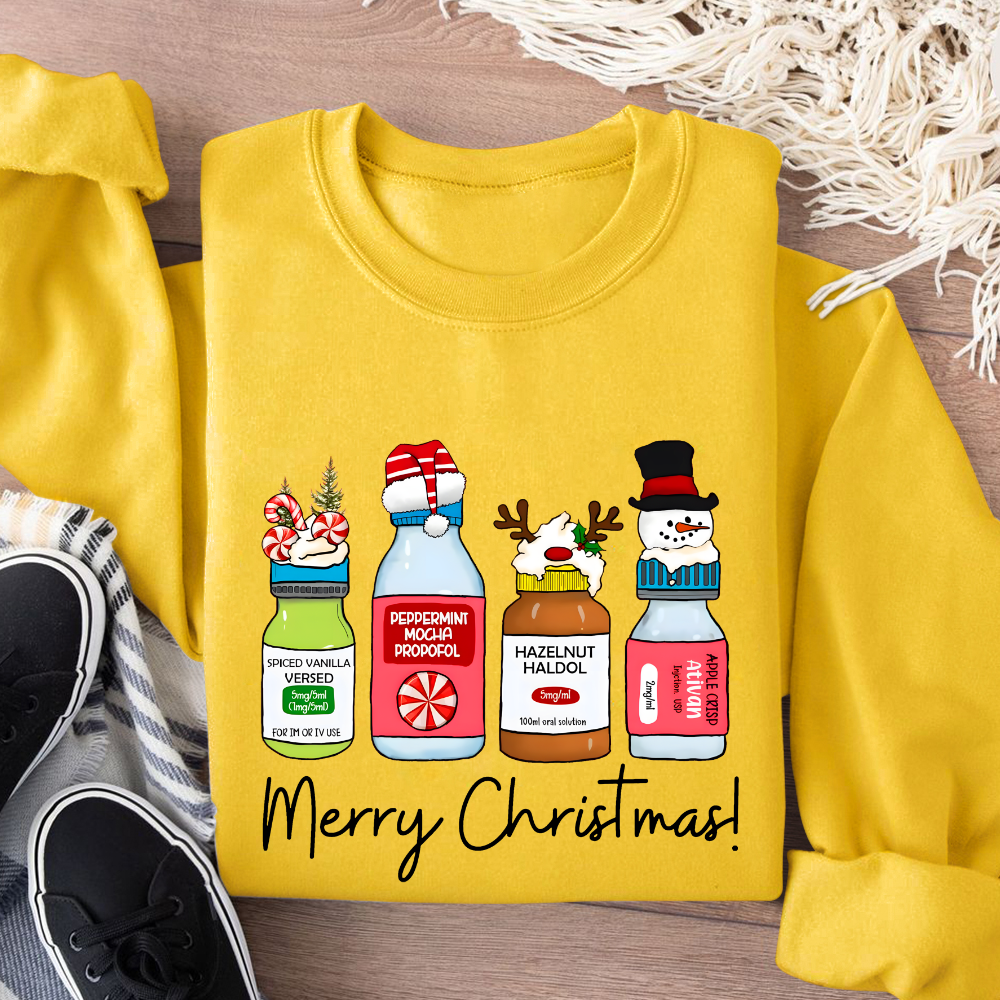 Christmas Pharmacy Cotton Pullover Sweatshirt