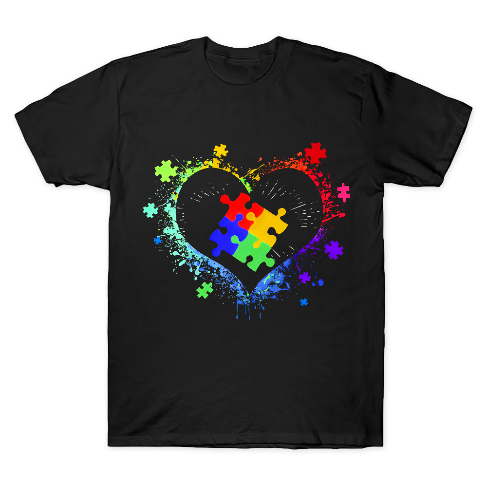 Autism Awareness Love Heart Cotton Doctor T-shirt