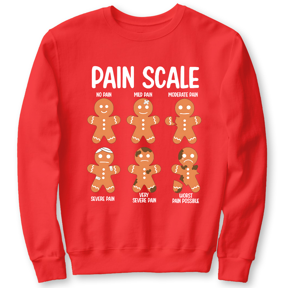 Pain Scale Cotton Pullover Sweatshirt