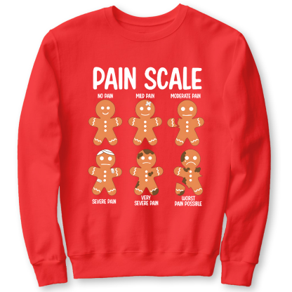 Pain Scale Cotton Pullover Sweatshirt