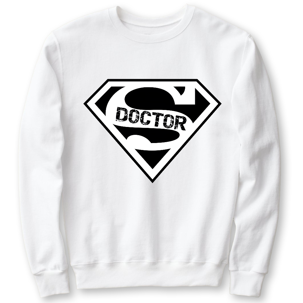 Super Doctor Cotton Pullover Sweatshirt