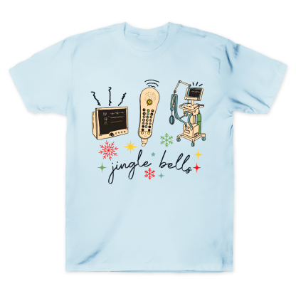 Jingle Bells ICU Xmas Cotton Doctor T-shirt