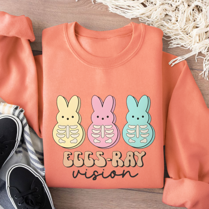 Eggs Ray Vision Radiology Cotton Pullover Sweatshirt