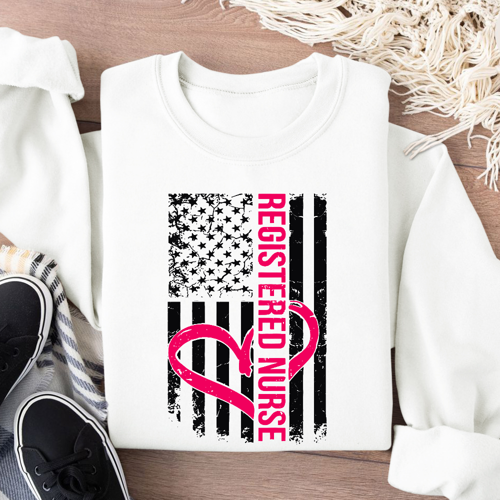 Registered Nurse Cotton Pullover Sweatshirt
