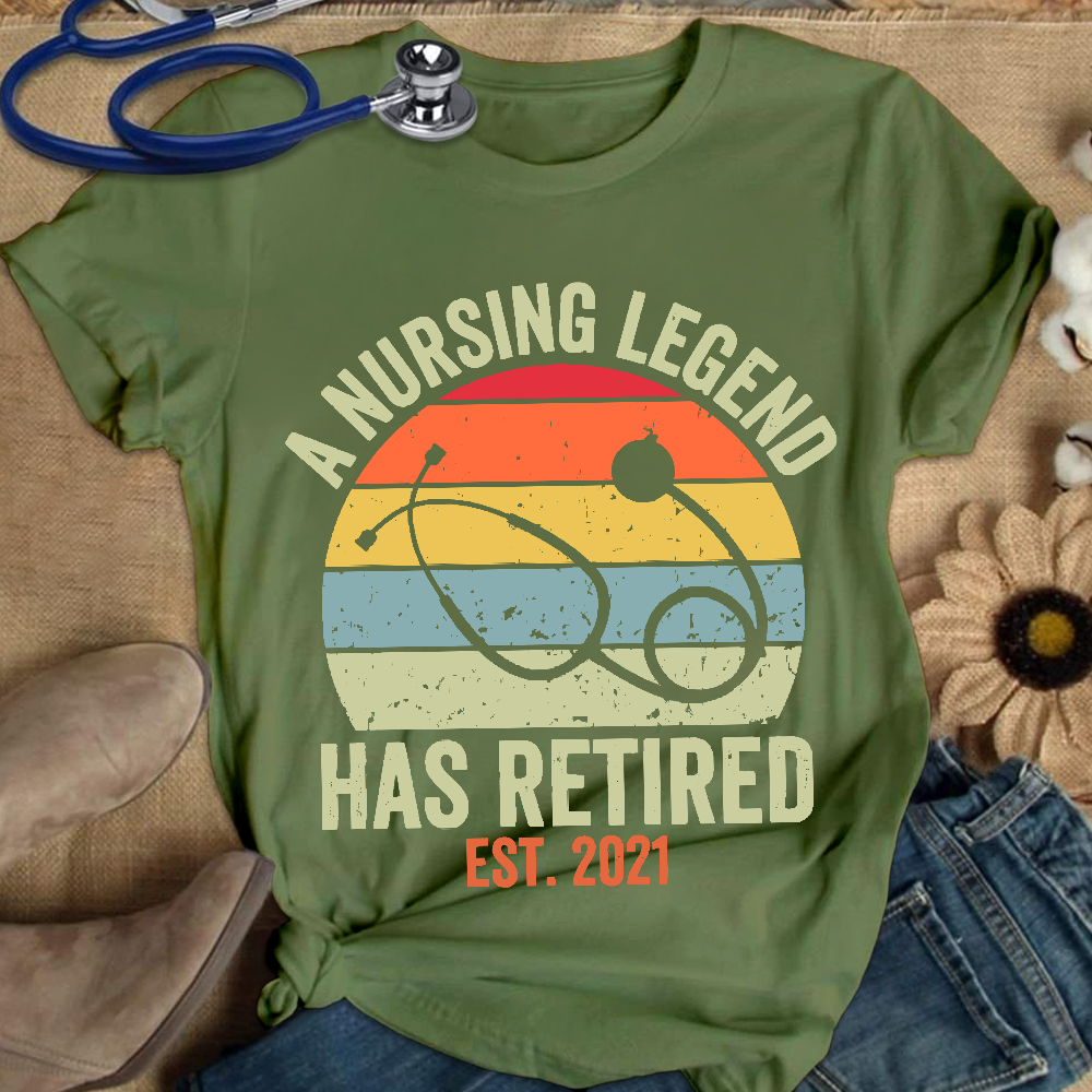 Personalized A Nursing Legend Has Retired Cotton Nurse T-shirt
