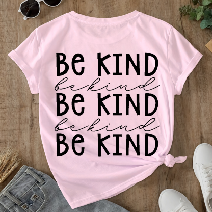 Suicide Prevention Awareness Smile Be Kind Double-Sided Cotton Printed T-Shirt