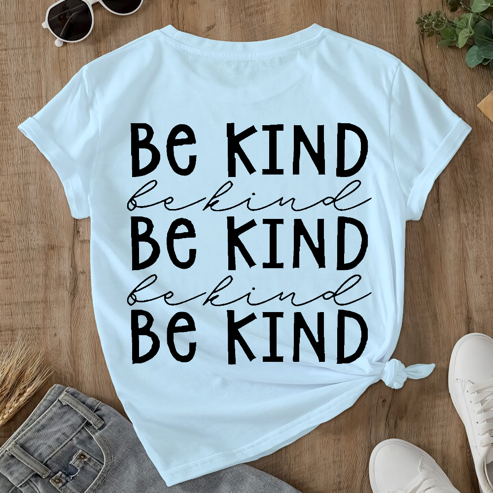 Suicide Prevention Awareness Smile Be Kind Double-Sided Cotton Printed T-Shirt