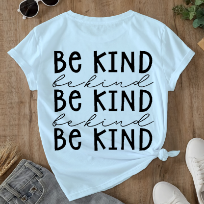 Suicide Prevention Awareness Smile Be Kind Double-Sided Cotton Printed T-Shirt