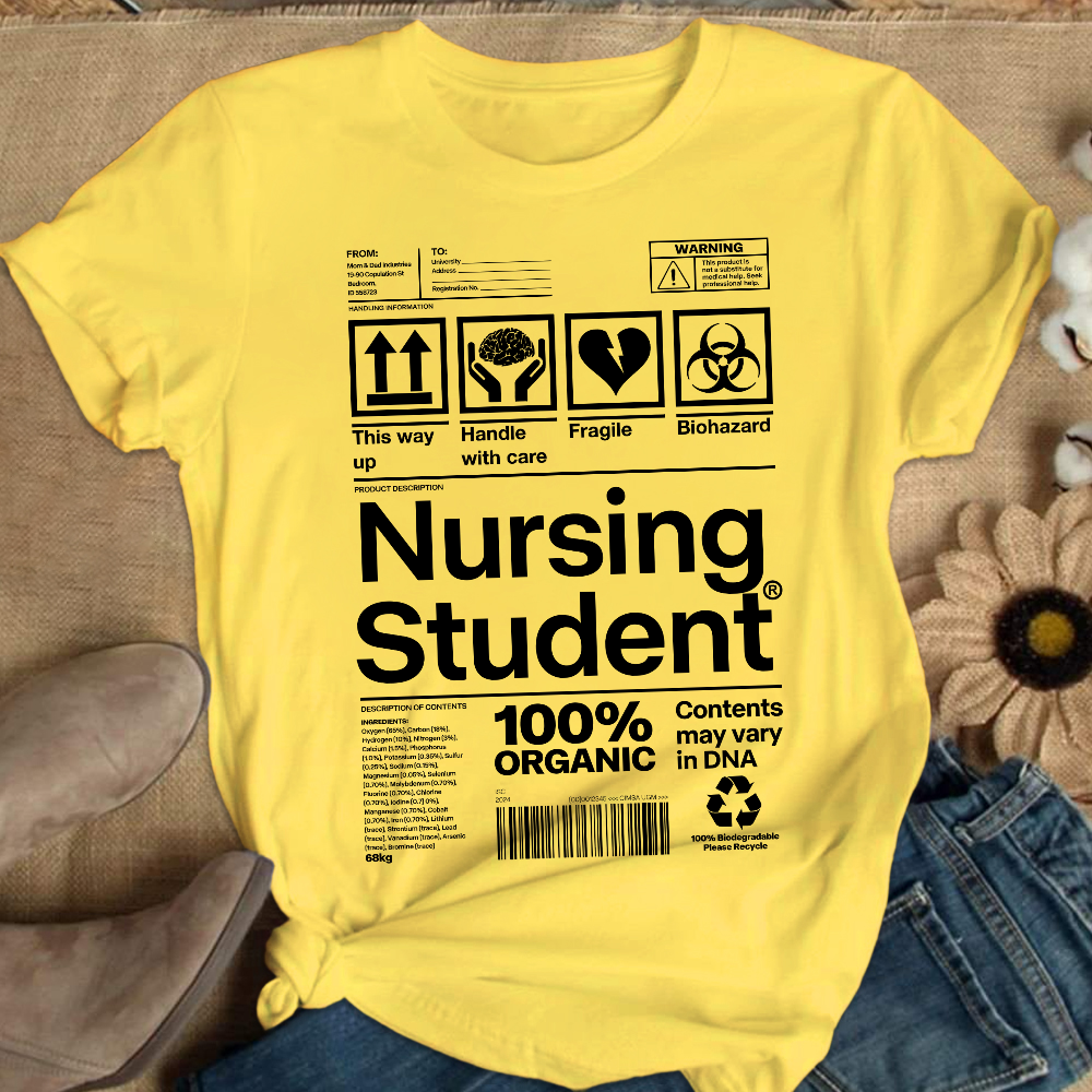 School Of Nursing Student Gift Cotton Nurse T-shirt