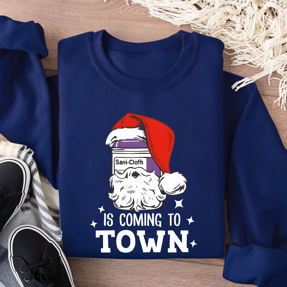 Funny Santa Nurse Medical Assistant Christmas Cotton Pullover Sweatshirt