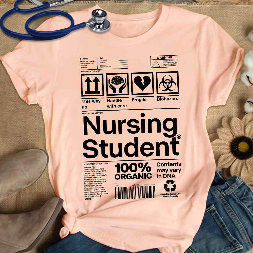 School Of Nursing Student Gift Cotton Nurse T-shirt