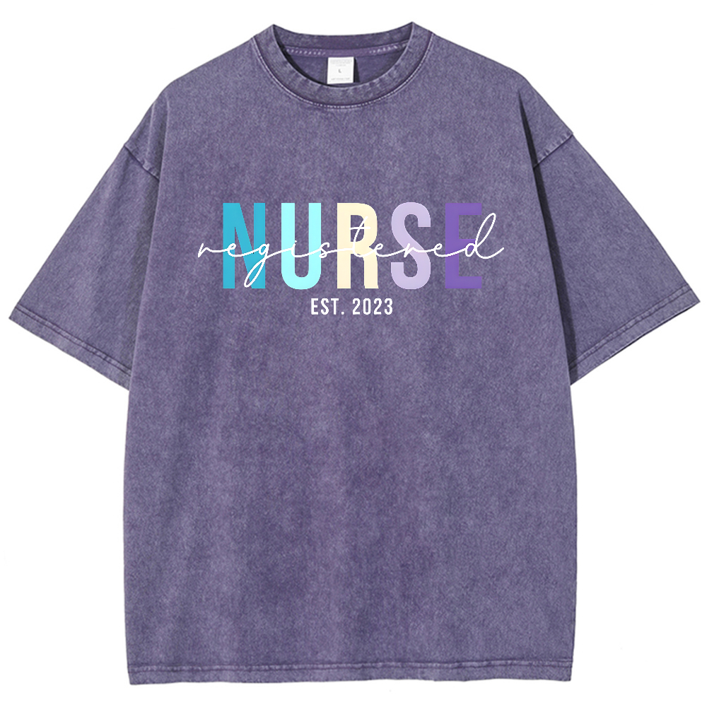 Registered Nurse Vintage Washed T-shirt