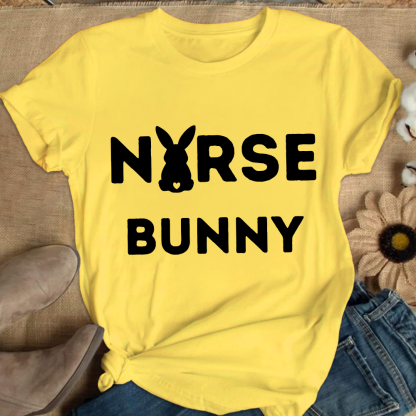 Nurse Bunny Cotton Nurse T-shirt