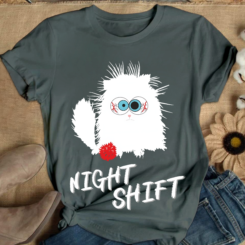 Night Shift Is Tough Cotton Nurse T-shirt