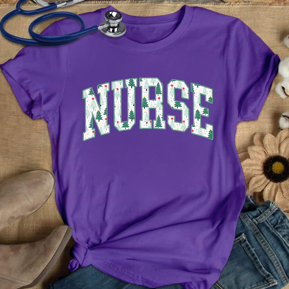 Christmas Nursing Cotton Nurse T-shirt