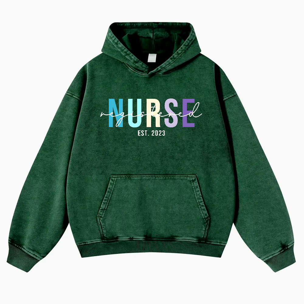Registered Nurse Vintage Washed Hoodie
