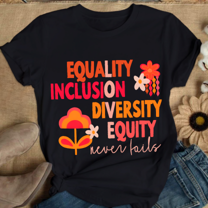 Equality Inclusion Diversity Equity Cotton Nurse T-shirt