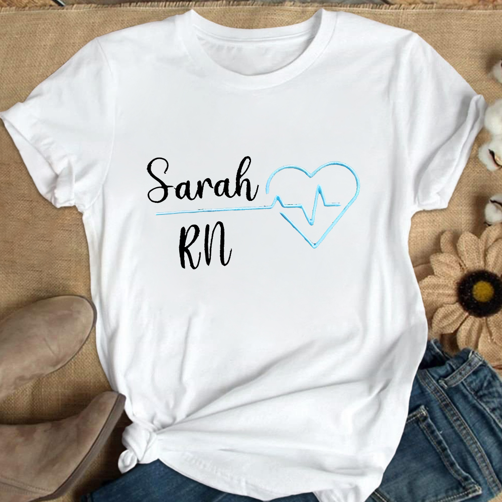 Custom RN Sarah Cotton Nurse T-shirt