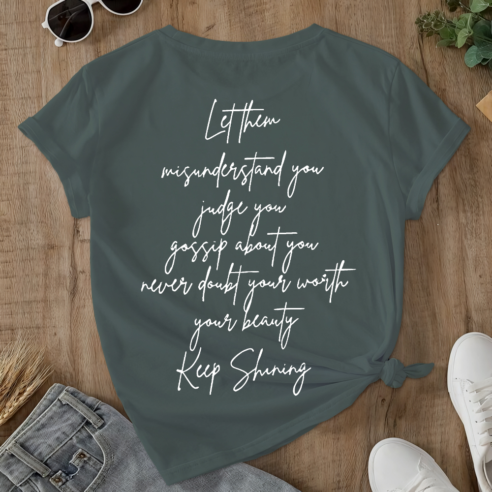 Mental Health Awareness Let Them Double-Sided Cotton Printed T-Shirt