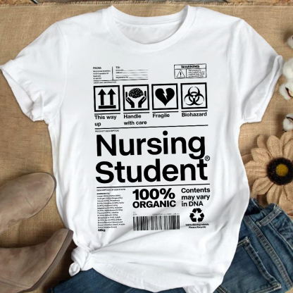 School Of Nursing Student Gift Cotton Nurse T-shirt