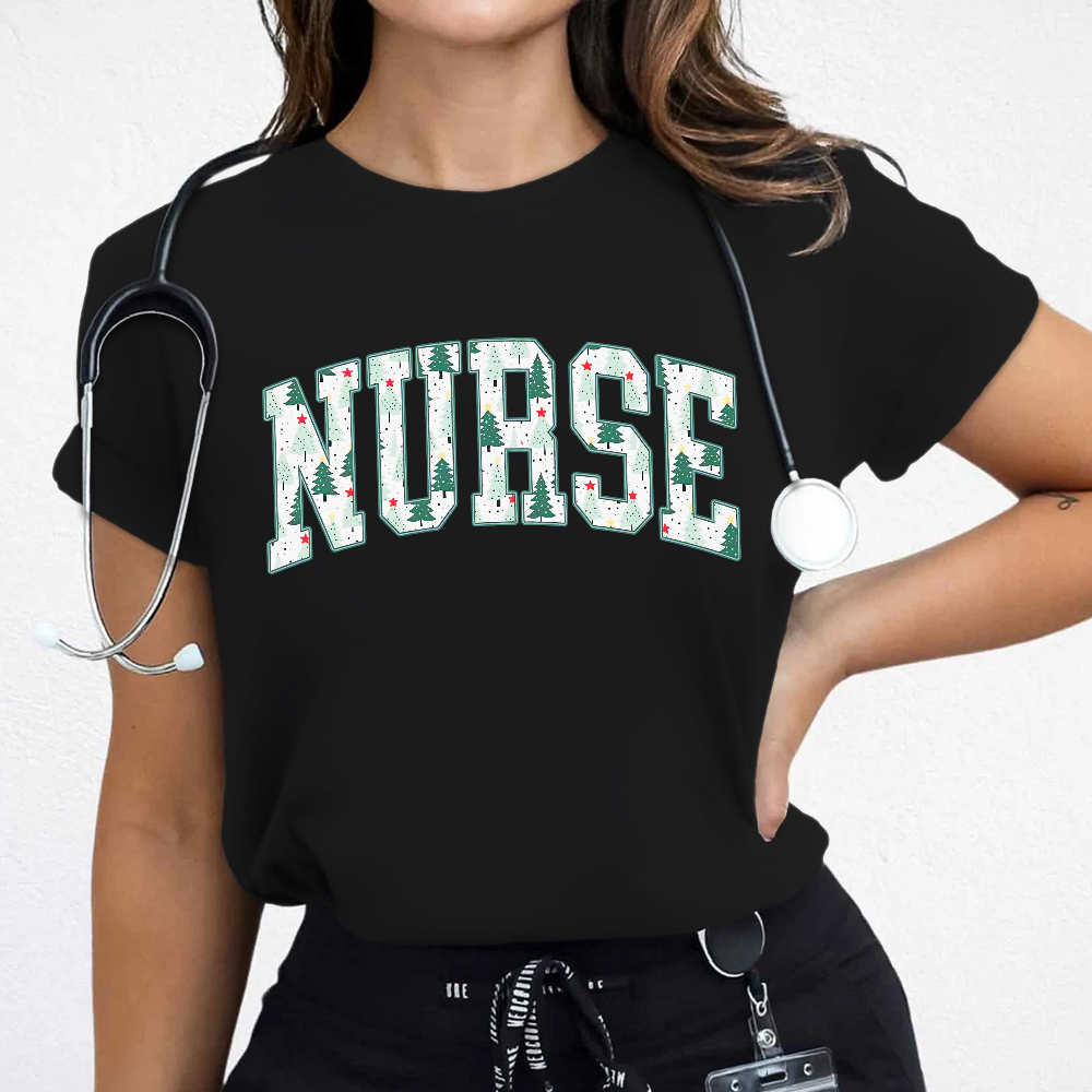 Christmas Nursing Cotton Nurse T-shirt