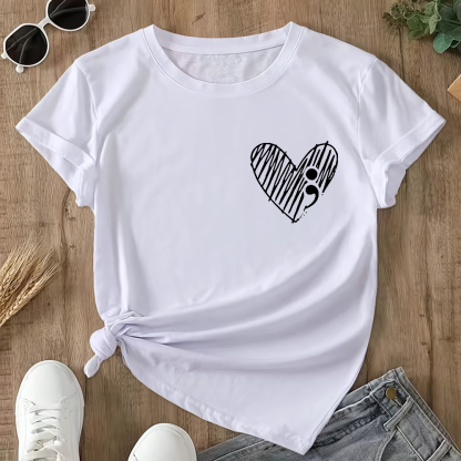 Suicide Prevention Awareness Double-Sided Cotton Printed T-Shirt