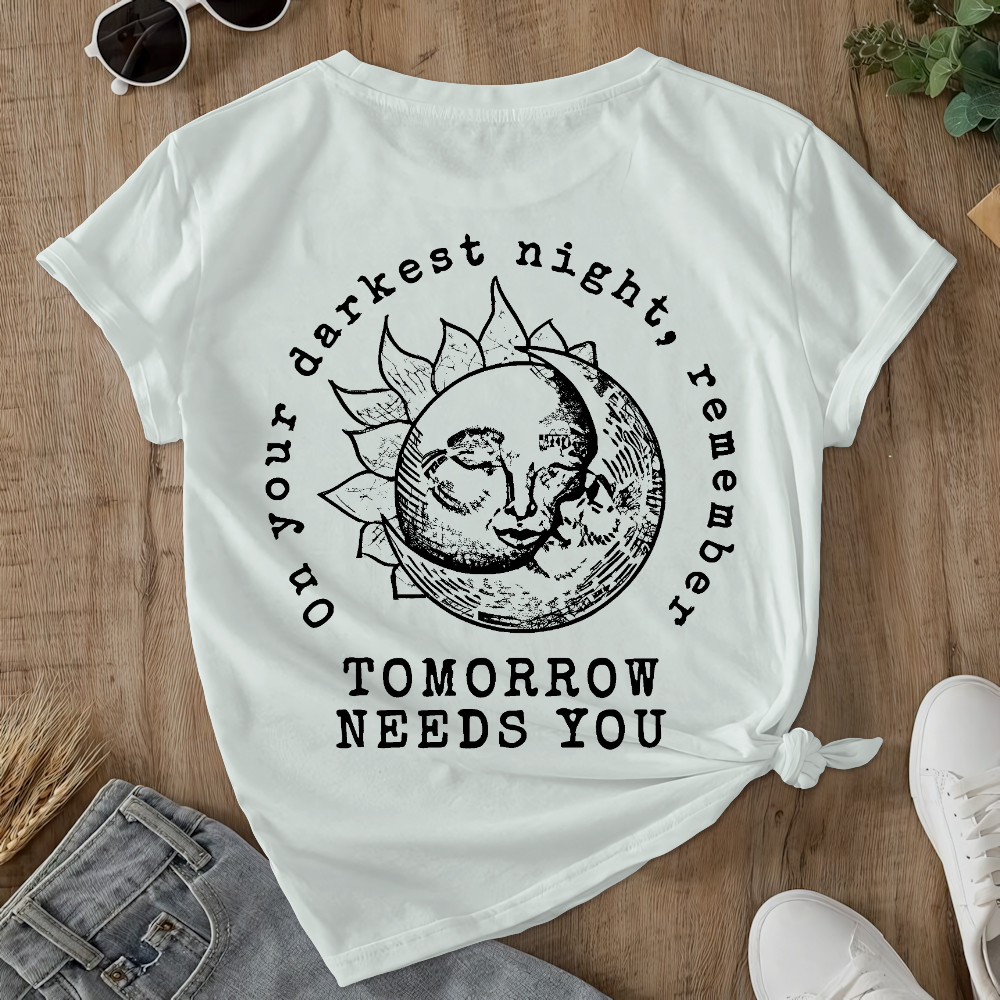 Suicide Prevention Awareness Double-Sided Cotton Printed T-Shirt