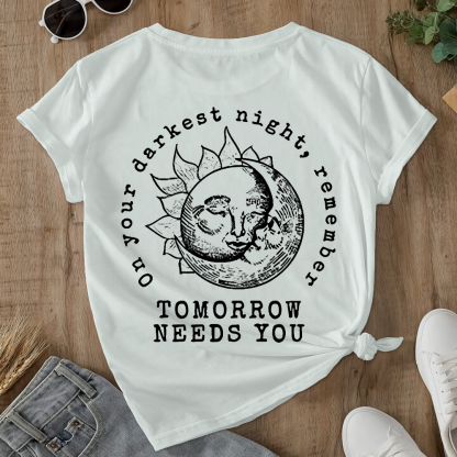 Suicide Prevention Awareness Double-Sided Cotton Printed T-Shirt