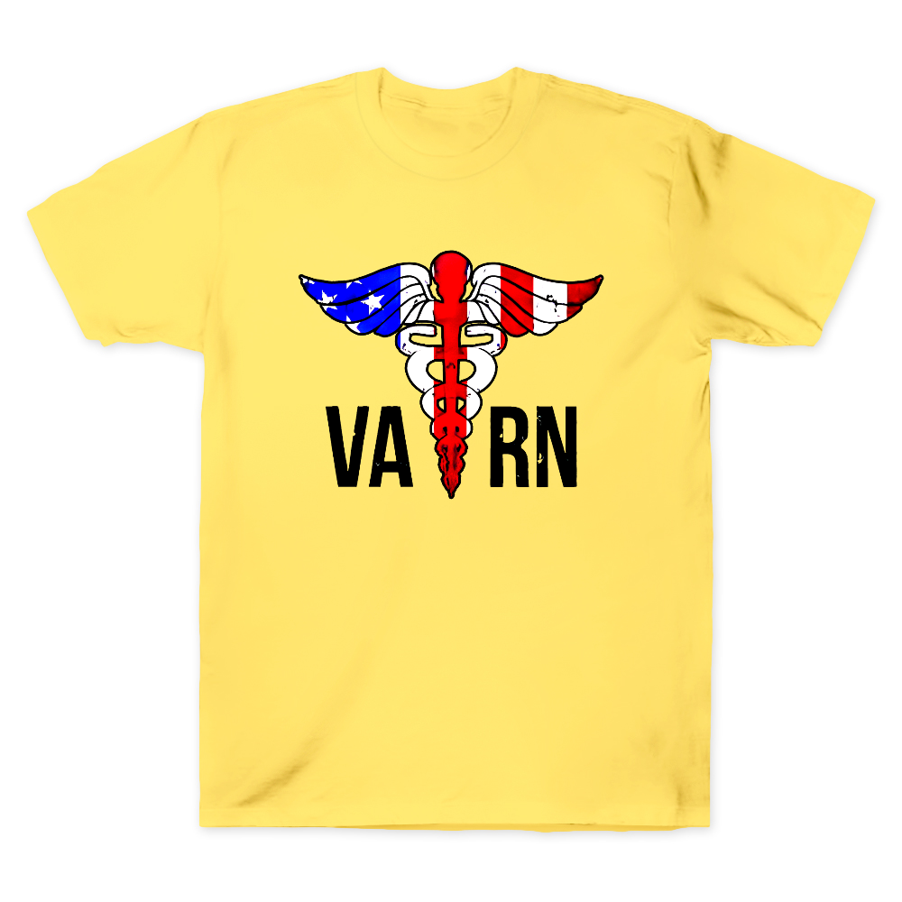 VA RN Nurse Symbol Flag Cotton Doctor T-shirt