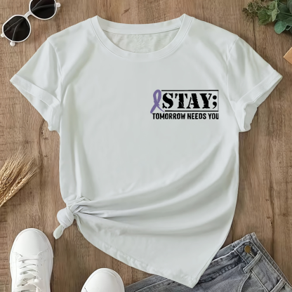 Your Story Is Not Over Suicide Prevention Double-Sided Cotton Printed T-Shirt