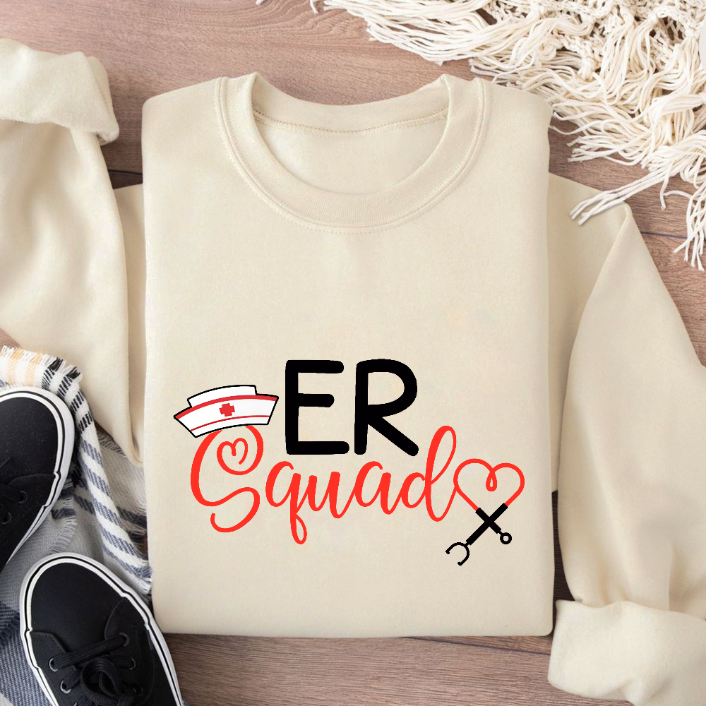 Er Nurse Squad Cotton Pullover Sweatshirt