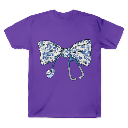 Bow Tie Stethoscope Cotton Doctor T-shirt