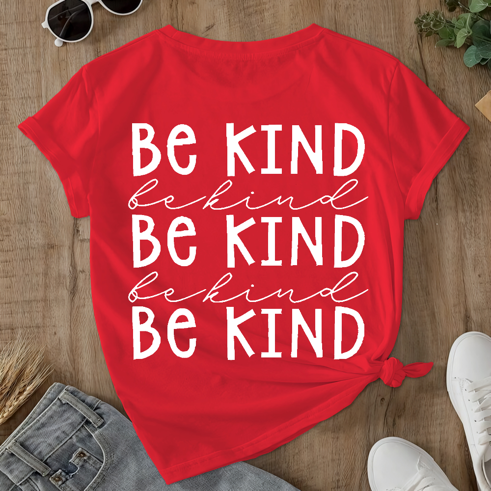 Suicide Prevention Awareness Smile Be Kind Double-Sided Cotton Printed T-Shirt