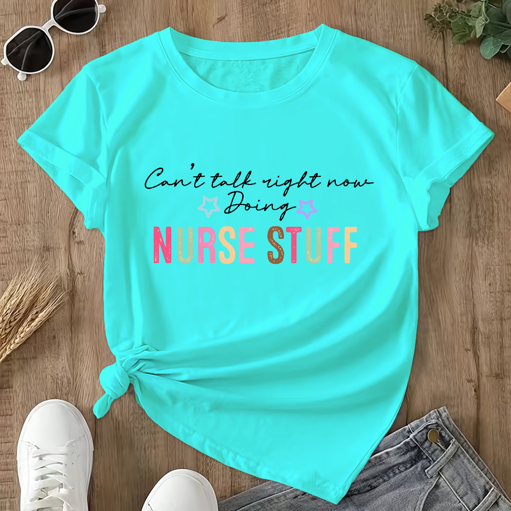 Can’t Talk Right Now Doing Double-Sided Cotton Printed T-Shirt