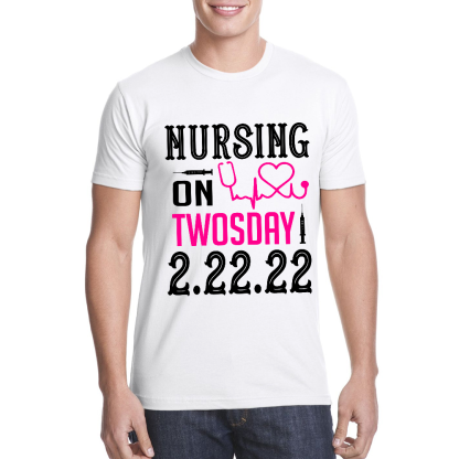 Nursing School On TwosDay Cotton Doctor T-shirt