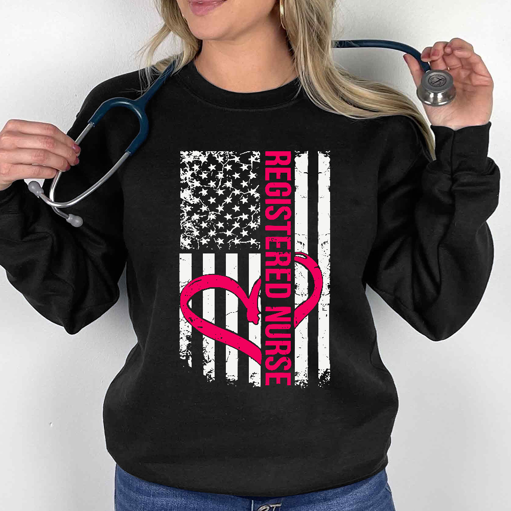 Registered Nurse Cotton Pullover Sweatshirt
