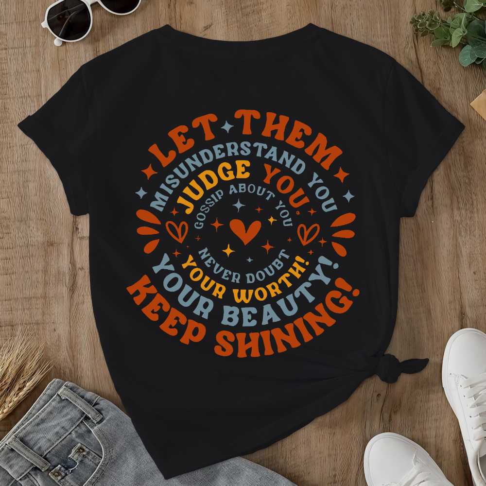 Suicide Prevention Awareness Let Them Mental Health Double-Sided Cotton Printed T-Shirt